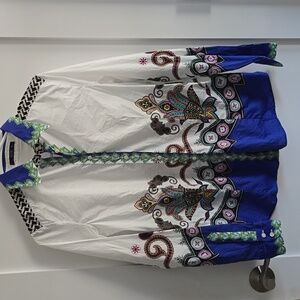 Etro Paisley Floral Print Cotton Button Down Shirt Blouse Size 46 ITALY